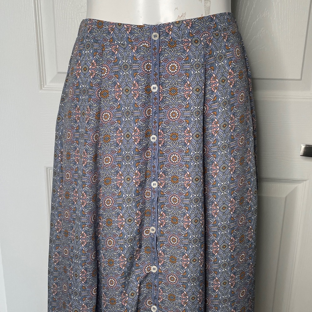 Max Studio Floral Button-Front Maxi Skirt - Picture 2 of 6